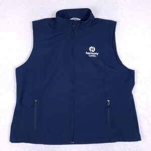 Port Authority Ladies 4XL Navy Harmony‎ Cares Soft Shell Fleece Vest Zip